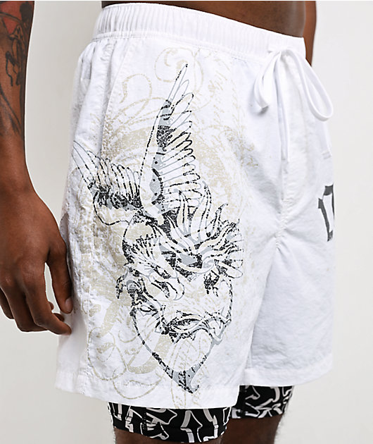 Ninth Hall Y2K Revival White Board Shorts