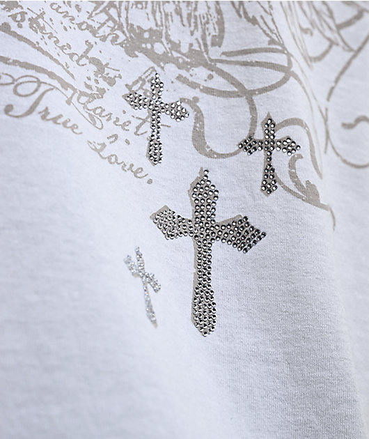 Ninth Hall Y2K Rival White Long Sleeve T-Shirt
