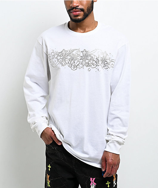 Ninth Hall Y2K Rival White Long Sleeve T-Shirt