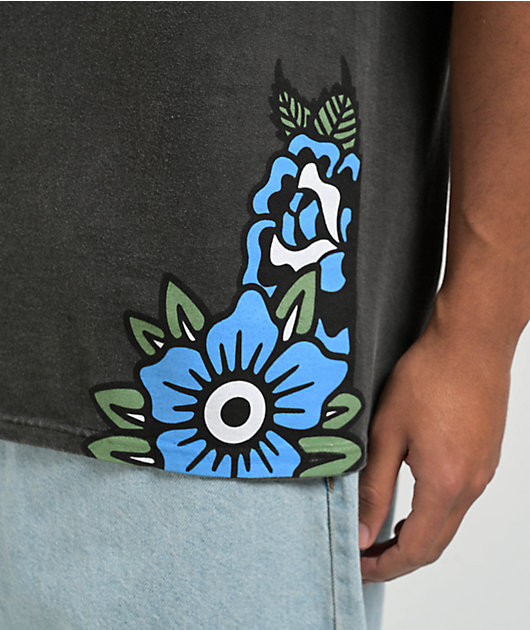 Ninth Hall Y2K Tattoo Flash Black Wash T-Shirt
