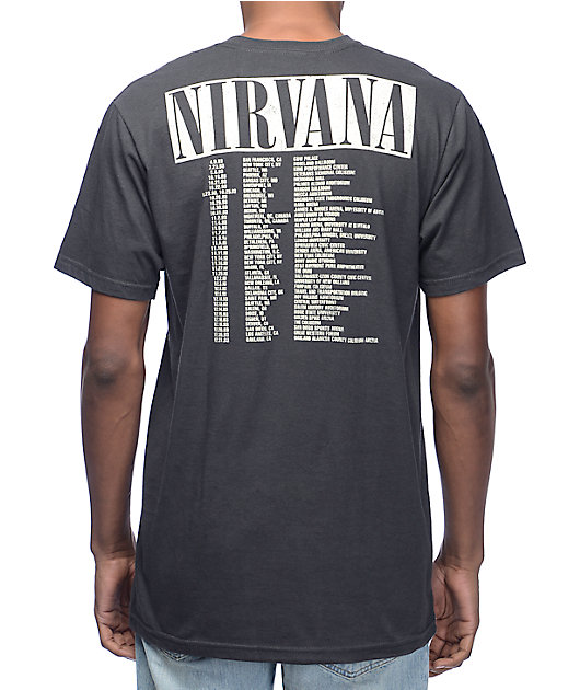 Nirvana Tour Vintage Black T-Shirt