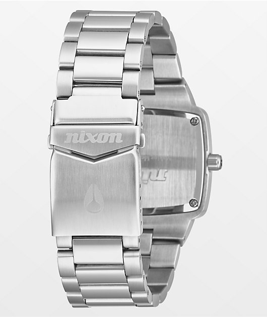 Nixon 25th Anniversary Player Silver Analog Watch