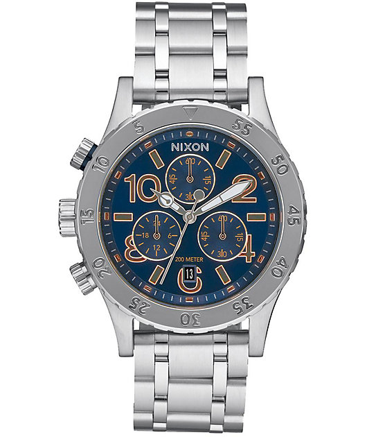 Nixon 38-20 Chrono Navy Rose Gold