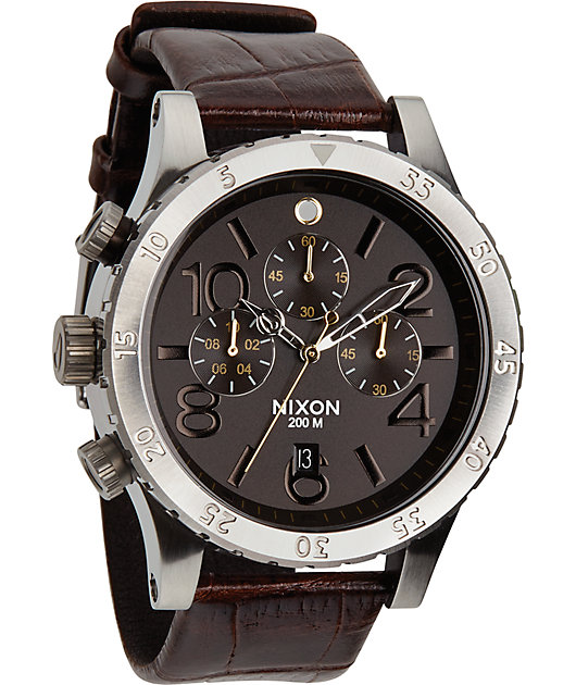 Nixon 48 20 Chronograph Leather Watch Zumiez - 48 20 Chrono Leather Nixon 48 20 Chronograph Leather Watch Zumiez - 48 20 Chrono Leather