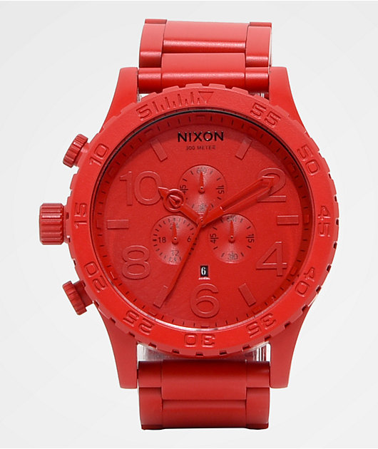 Nixon 51-30 All Red Chronograph Watch