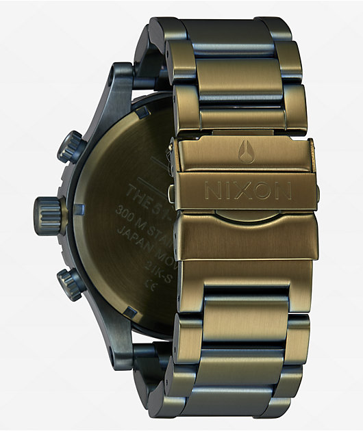 Nixon 5130 Black Sunray & Surplus Chronograph Watch