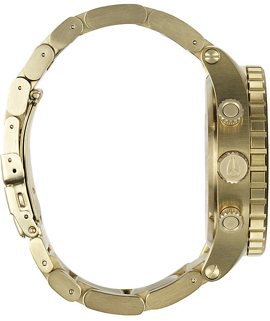 Nixon 51-30 Champagne Gold & Silver Chronograph Watch