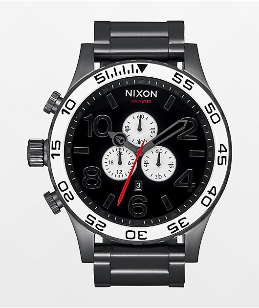 Nixon 51-30 Chrono Black & White Chronograph Watch | Zumiez