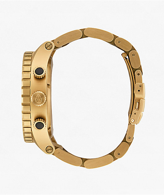 Nixon 51-30 Chrono Dim Gold & Black Analog Watch | Zumiez