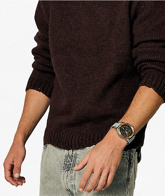 Nixon 51-30 Chrono Silver, Rose Gold & Black Analog Watch