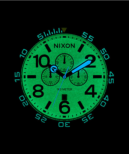 Nixon 51-30 Chrono Silver & White Lume Analog Watch