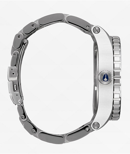 Nixon 51-30 Silver & Denim Analog Watch | Zumiez