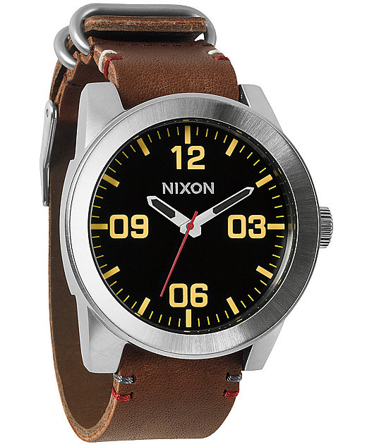 nixon corporal leather