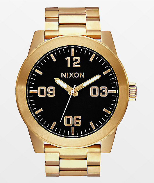 Nixon Corporal SS All Gold & Black Analog Watch