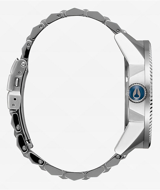 Nixon Corporal Stainless Steel Silver & Indigo Analog Watch