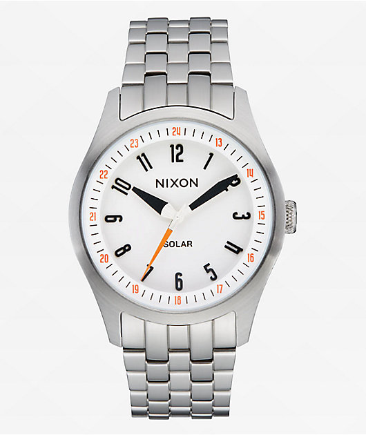 Nixon Echo 38 Silver & Cloud Dancer Analog Watch