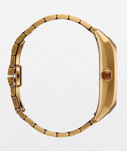 Nixon Frankie Mid Century, Gold & Cognac Analog Watch