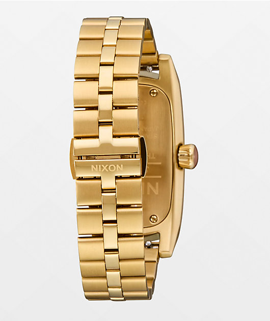 Nixon Frankie Mid Century, Gold & Cognac Analog Watch | Zumiez