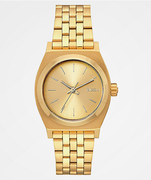 Canguro Panadería creativo Nixon Medium Time Teller Reloj analógico dorado