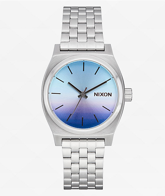 Nixon Medium Time Teller Silver & Dusk Analog Watch | Zumiez Nixon Medium Time Teller Silver & Dusk Analog Watch | Zumiez