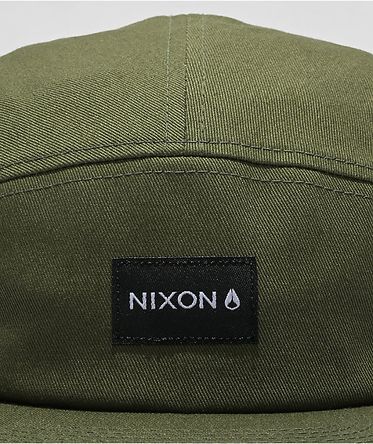 Nixon Mikey Olive 5 Panel Snapback Hat - One Size - Green - Streetwear - Snapbacks - Hats - Accessories at Zumiez