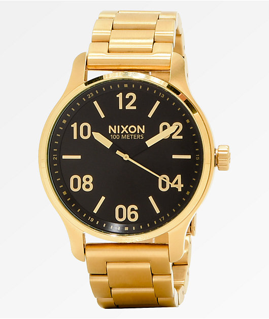 Nixon Patrol Gold & Black Analog Watch