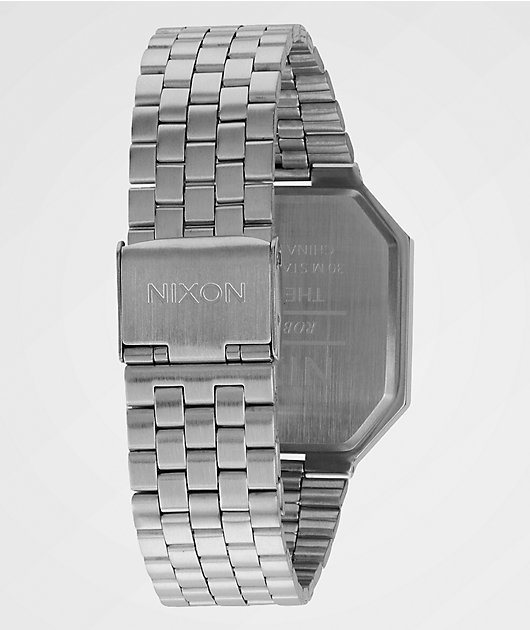 Nixon Re-Run Black & Silver Digital Watch