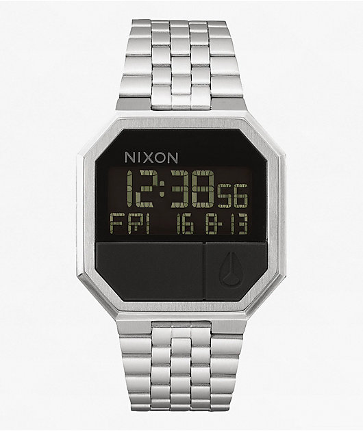 Nixon Re-Run Silver Digital Watch