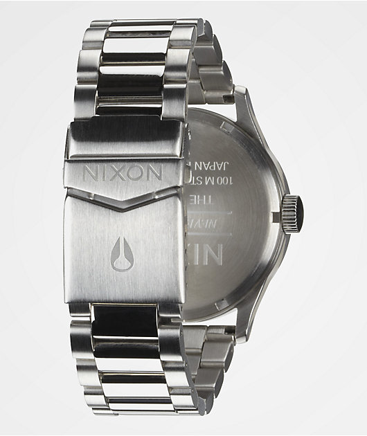 Nixon Sentry SS reloj analógico en colores plata y azul