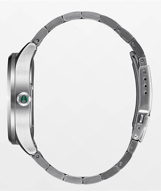 Nixon Sentry Solar Silver & Jasper Analog Watch