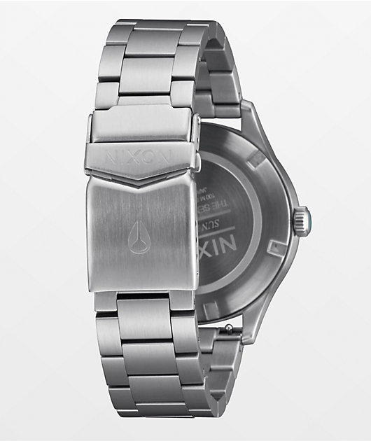 Nixon Sentry Solar Silver & Jasper Analog Watch