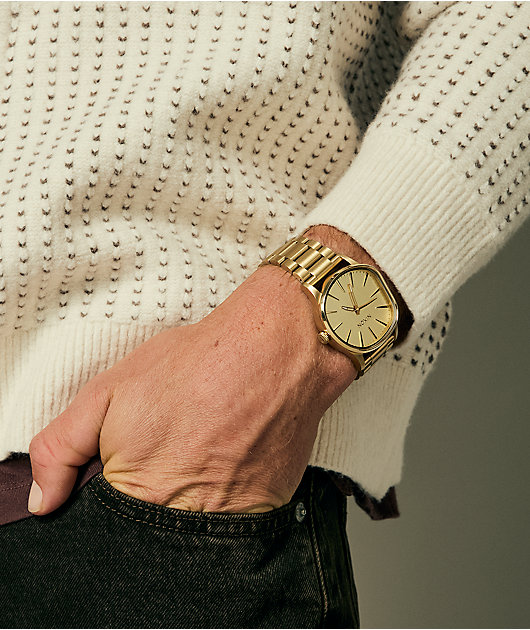 Nixon Sentry Wobble All Gold Analog Watch