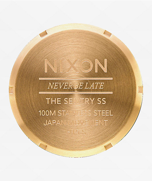 Nixon Sentry Wobble Dim Gold & Black Analog Watch | Zumiez
