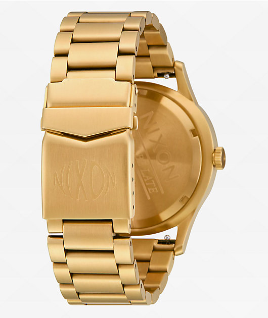 Nixon Sentry Wobble Dim Gold & Black Analog Watch