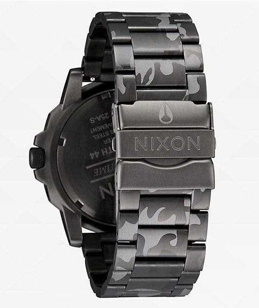 Shop Nixon Smyth 44 Watch In Khaki/ Red - Fast Shipping & Easy Returns