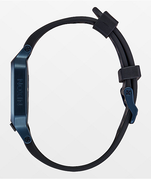 Nixon The Heat reloj digital negro y aguamarina