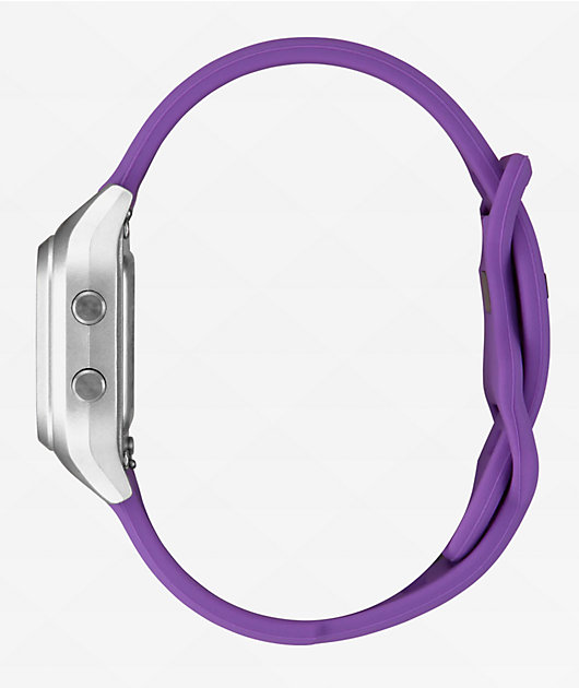 Nixon The Ripper Silver & Purple Digital Watch