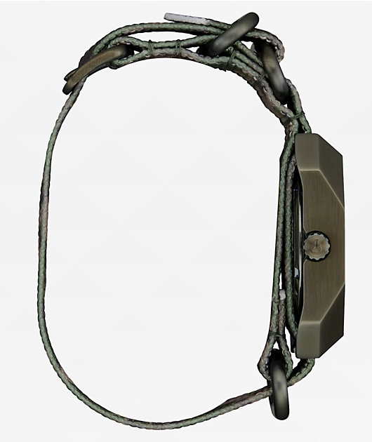 OLIVE Analog GEORGE Men\u0027s Watch: Silvertone Case, White Easy Read Dial, Olive Green  Nylon Strap (FMDOGE006)