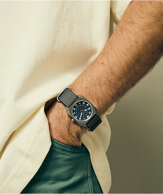 Nixon The Scout Silver Charcoal Analog Watch Zumiez