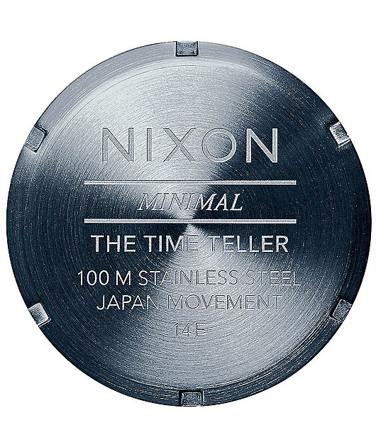 nixon minimal the time teller 100m stainless steel japan movement