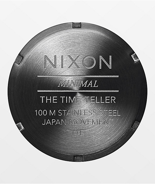 Nixon Time Teller Asymmetrical Black & Silver Analog Watch
