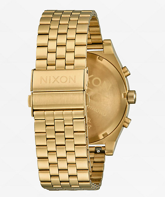 Nixon Time Teller Chrono Gold & Black Analog Watch | Zumiez