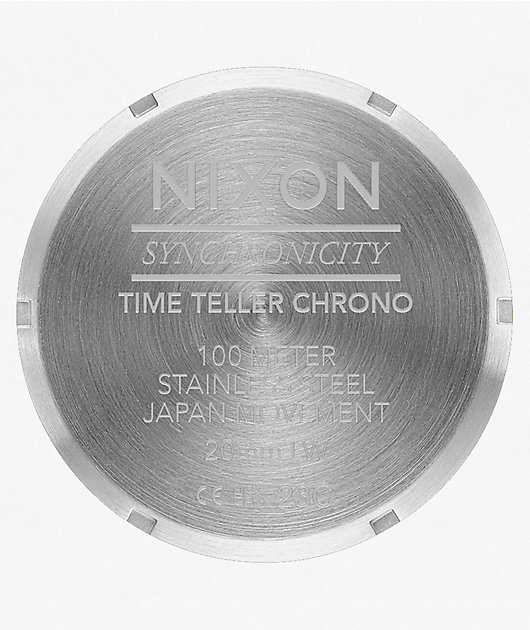 Nixon Time Teller Chrono Silver, Rose Gold & Black Analog Watch