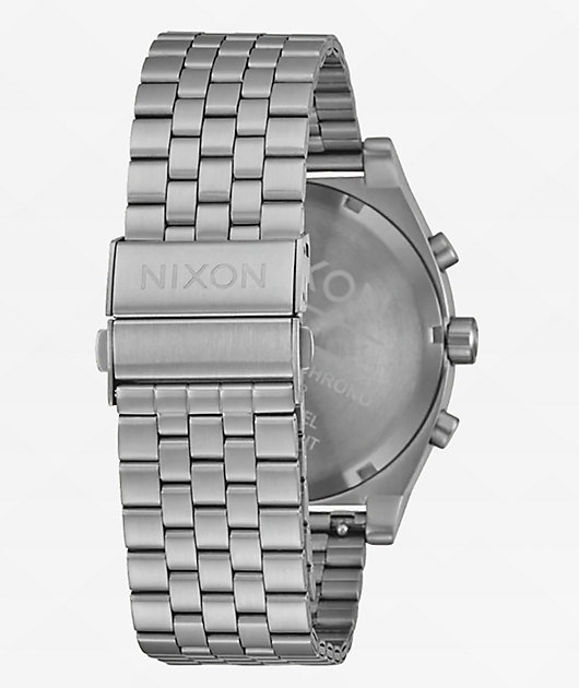 Nixon Time Teller Chrono Silver & Midnight Analog Watch