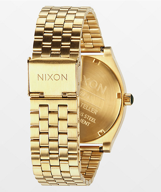 Nixon Time Teller Gold & Green Analog Watch