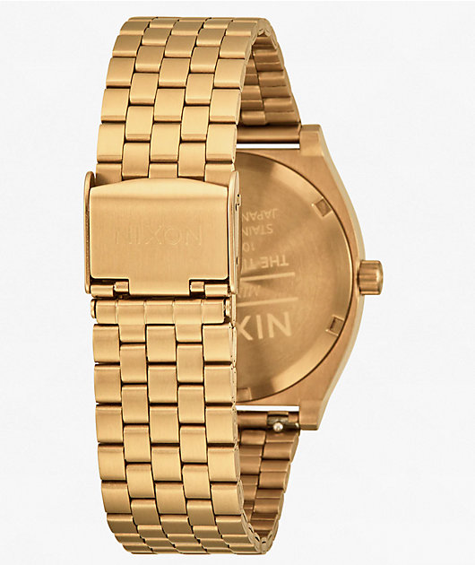 Nixon Time Teller Gold & Green Sunray Analog Watch