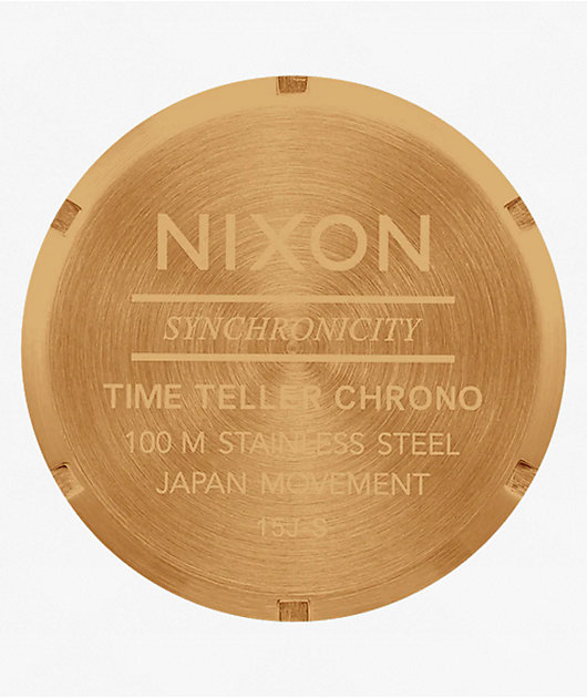 Nixon Time Teller Gold & Green Sunray Analog Watch