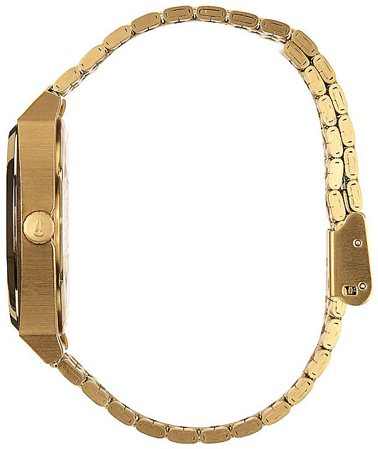 Nixon Time Teller Gold & White Watch