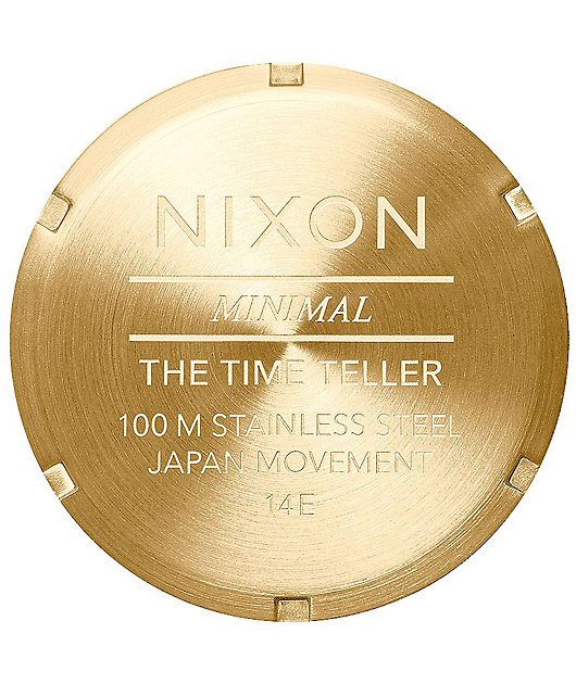 Nixon Time Teller Gold & White Watch