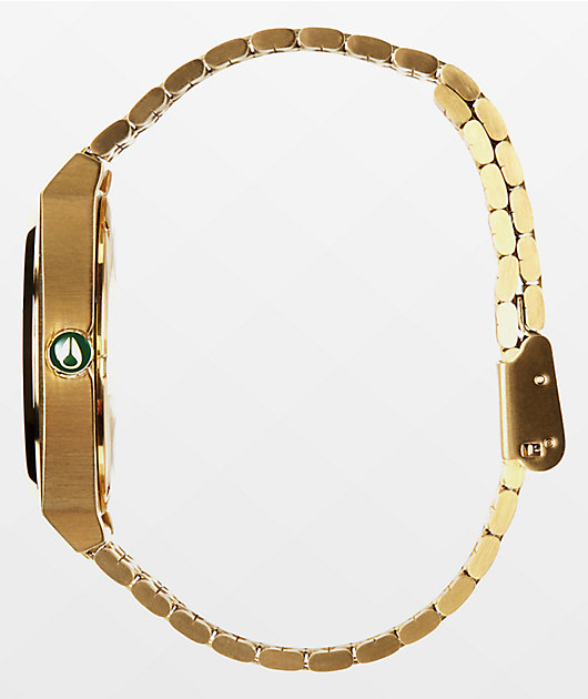 Nixon gold shop watch green face